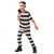 Front - Rubies Childrens/Kids Prisoner Costume Top & Bottoms
