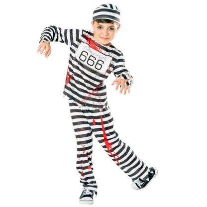 Front - Bristol Novelty Boys Convict Zombie Costume