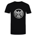 Front - Avengers Unisex Adult Shield T-Shirt