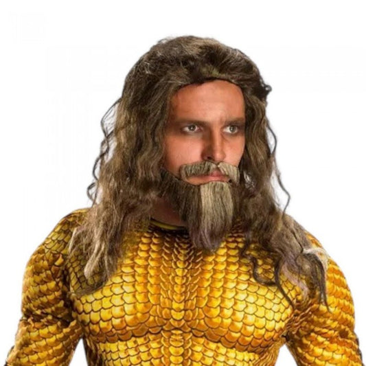 Front - Aquaman Unisex Adult Beard & Wig Set