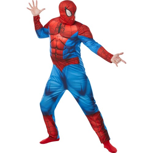 Front - Spider-Man Mens Deluxe Costume
