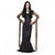 Front - The Addams Family Womens/Ladies Morticia Addams Costume Dress