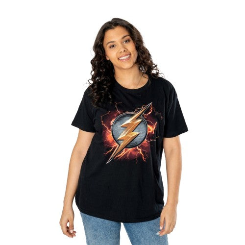 Front - The Flash Unisex Adult Logo T-Shirt
