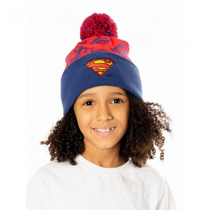 Front - Superman Childrens/Kids Logo Beanie