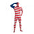 Front - Bristol Novelty Mens American Flag Skinny Bodysuit