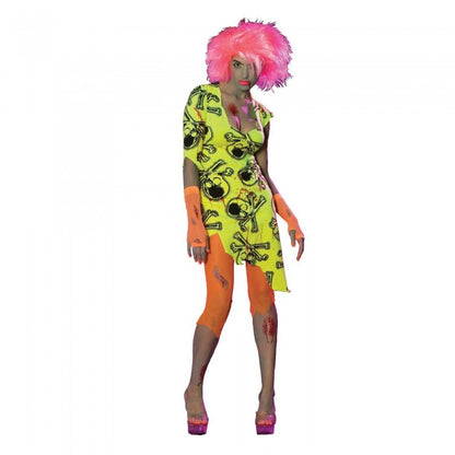 Front - Bristol Novelty Womens/Ladies Neon Rave Zombie Costume
