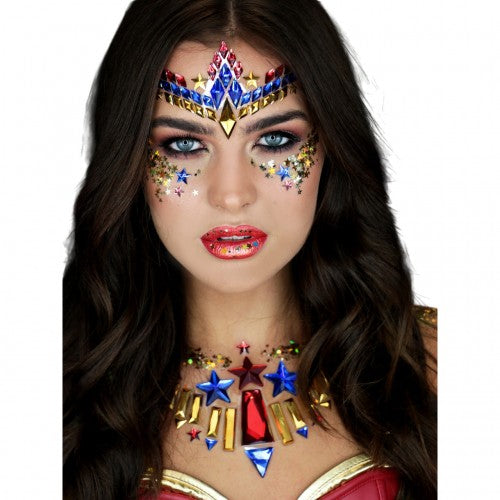 Front - Wonder Woman Stick-on Jewels