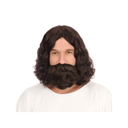 Front - Bristol Novelty Jesus Christmas Beard & Wig Set