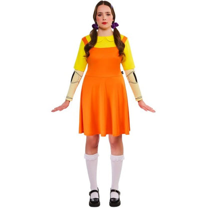 Front - Squid Game Womens/Ladies Doll Costume