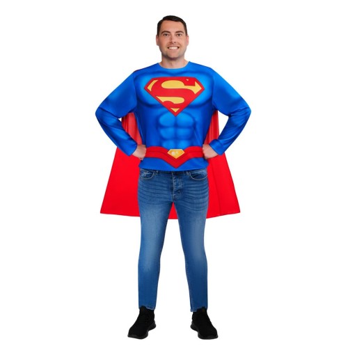 Front - Superman Mens Logo Costume Top
