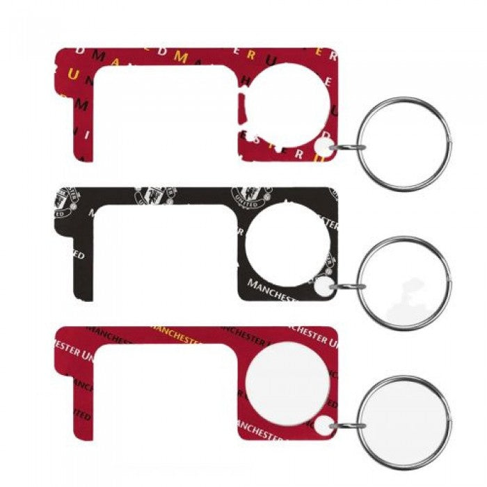 Front - Manchester United FC No Touch Keyring (Pack of 3)