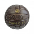 Brown - Back - Manchester City FC Retro Leather Ball