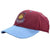 Front - West Ham United FC Unisex Adults Classic Crest Contrast Baseball Cap