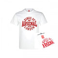White-Red - Front - Arsenal FC Unisex Adult Kings Of London T-Shirt