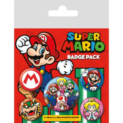 Front - Super Mario Badge Set (Pack of 5)