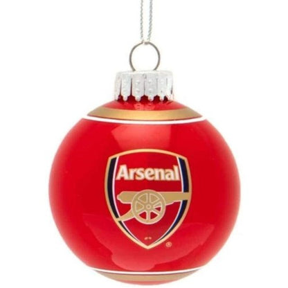Front - Arsenal FC Glass Christmas Bauble