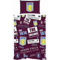 Front - Aston Villa FC Patchwork Duvet Cover Set