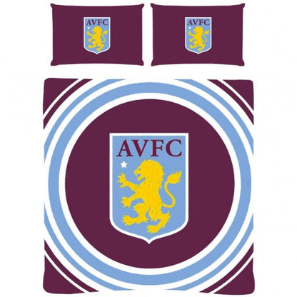 Front - Aston Villa FC Pulse Reversible Duvet Cover Set