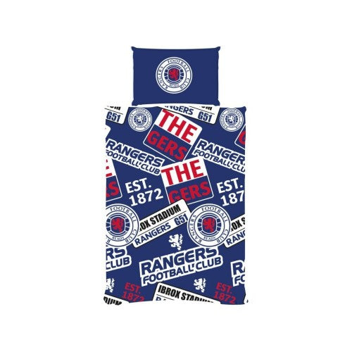 Front - Rangers FC Patches Duvet Cover Set