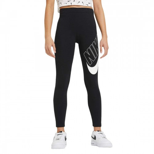 Front - Nike Girls Favorites Graphic Print Sports Leggings