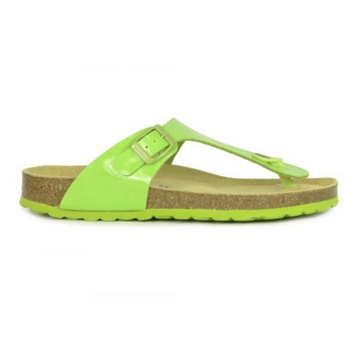 Front - Sanosan Womens/Ladies Geneve Lacquered Leather Sandals