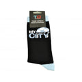 Front - Manchester City FC Official Football Crest Socks (1 Pair)