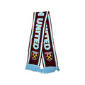 Claret Red-Sky Blue - Back - West Ham United FC Crest Jacquard Scarf