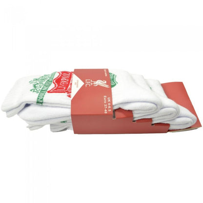 Front - Liverpool FC Childrens/Kids Sports Socks (Pack of 3)