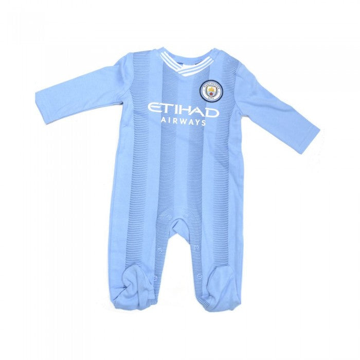 Front - Manchester City FC Baby Sleepsuit