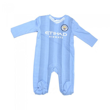 Front - Manchester City FC Baby Sleepsuit