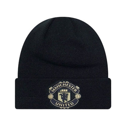 Front - New Era Manchester United FC Knitted Cuff Beanie
