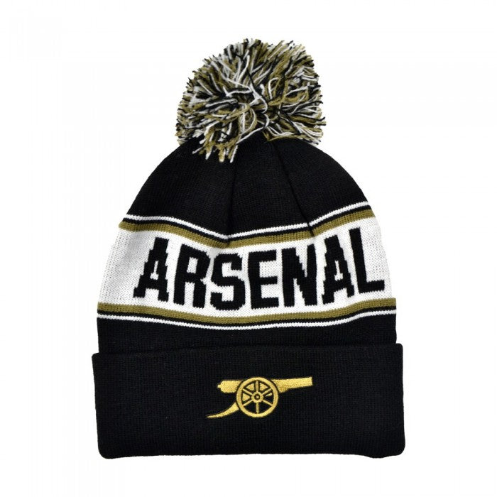 Front - Arsenal FC Text Knitted Beanie