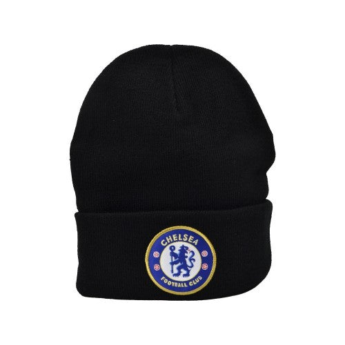 Front - Chelsea FC Unisex Adult Crest Knitted Beanie