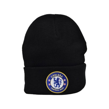 Front - Chelsea FC Unisex Adult Crest Knitted Beanie