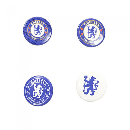 Front - Chelsea FC Crest Badge Set (Pack of 4)