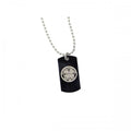 Silver-Black - Front - Celtic FC Stainless Steel Engraved Crest Dog Tag And Chain