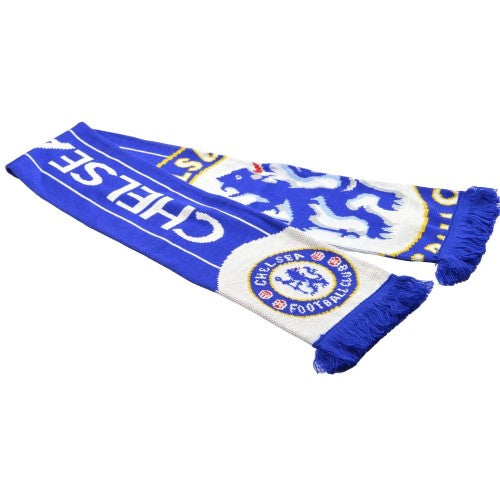 Front - Chelsea FC Crest Jacquard Scarf