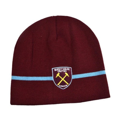Front - West Ham United FC Crest Knitted Beanie