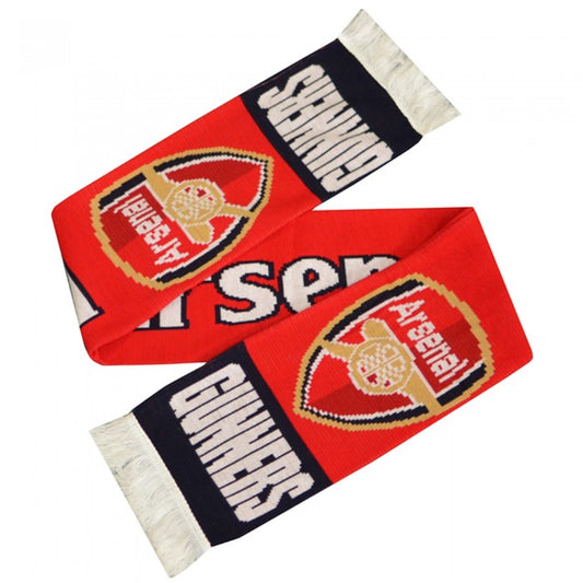 Front - Arsenal FC Gunners Knitted Jacquard Scarf