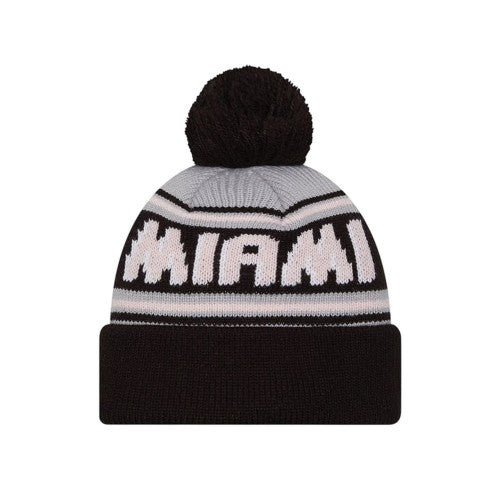 Front - Inter Miami CF New Era Knitted Bobble Beanie