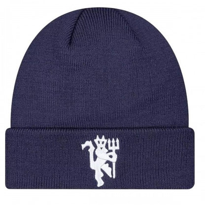 Front - Manchester United FC Seasonal New Era Knitted Cuffed Beanie
