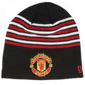 Front - Manchester United FC New Era Knitted Stripes Beanie