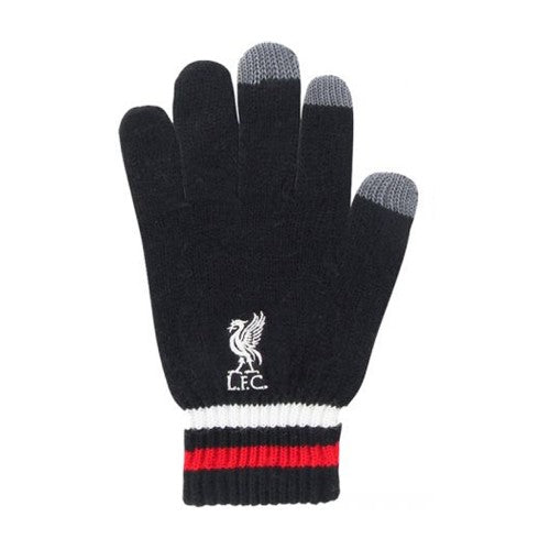 Front - Liverpool FC Unisex Adult Branded Knitted 47 Gloves