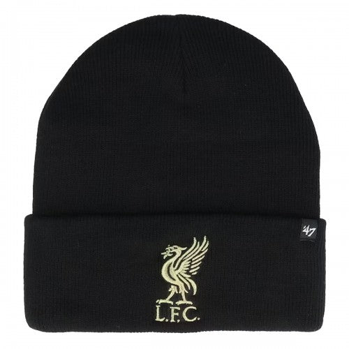 Front - Liverpool FC 47 Knitted Turned Up Cuff Beanie