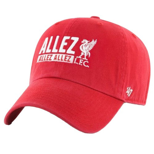 Front - Liverpool FC Clean Up 47 Relaxed Fit Baseball Cap