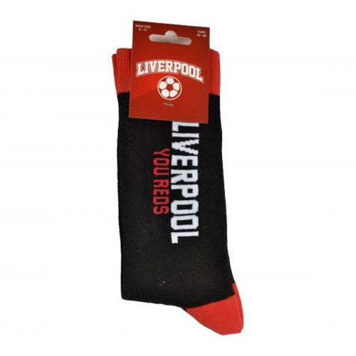 Front - Liverpool FC Unisex Adult You Reds Socks