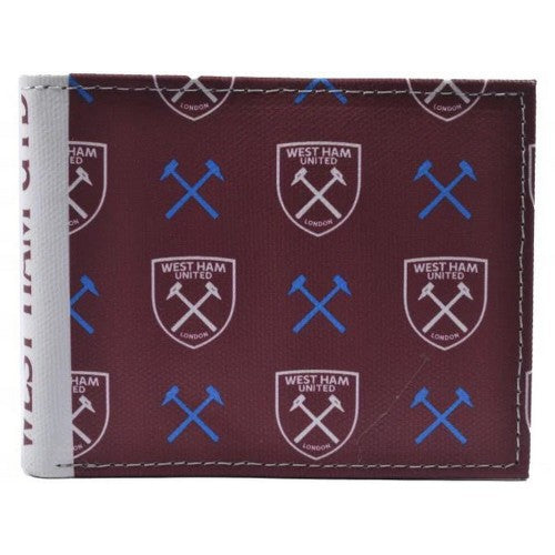 Front - West Ham United FC Icon Canvas Bi-Fold Card Wallet