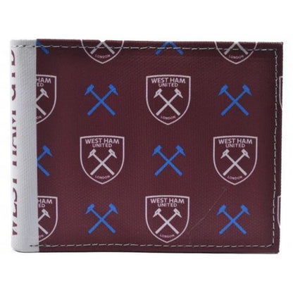 Front - West Ham United FC Icon Canvas Bi-Fold Card Wallet