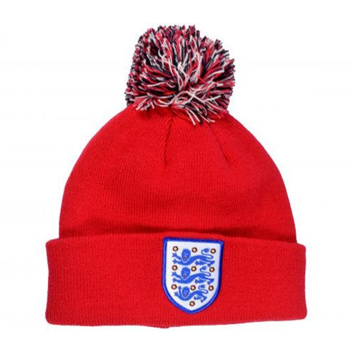 Front - England FA Unisex Adult Bobble Knitted Beanie