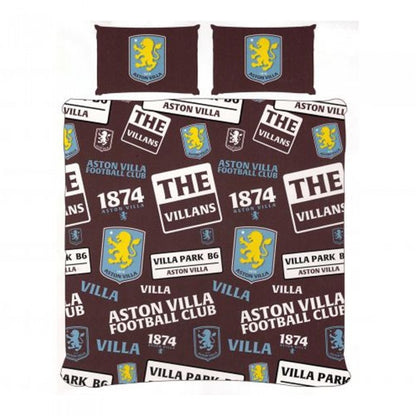 Front - Aston Villa FC Patch Duvet Cover Set
